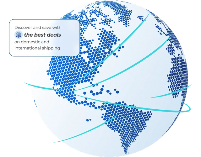Global network map with connection lines